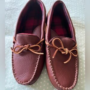 Men's LL Bean Brown Leather slippers, 9